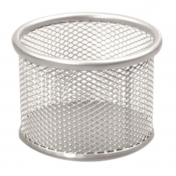 TETIS PRZYBORNIK OKRĄGŁY SREBRNY BV504-S