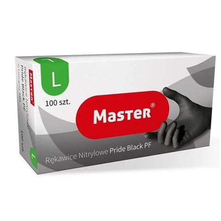 MR RĘKAWICE NITRYL BLACK S464 L 100SZT