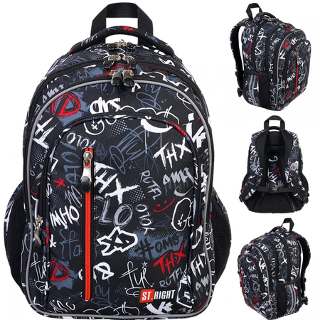 MAJ- PLECAK 4KOMOROWY STRIGHT SLANG GRAFFITI 428