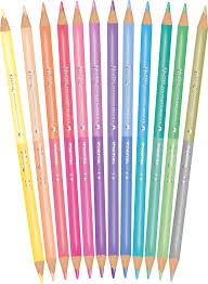 COLORINO KIDS KREDKI OŁÓWKOWE OKRĄGŁE DWUKOLOROWE 12SZT 24KOL PASTEL 87737PTR