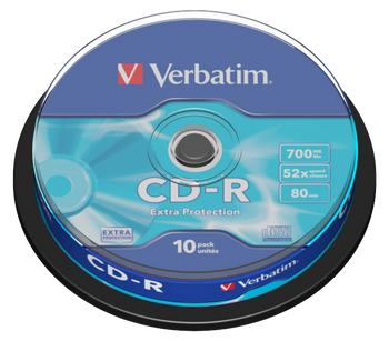 VERBATIM CD-R 700MB CAKE BOX 10 43437