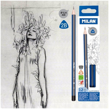 MILAN OŁÓWEK TRÓJK.2B 12SZT 071230412