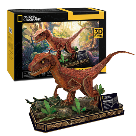 CUBIC FUN Puzzle 3D Welociraptor National Geographic DS1053