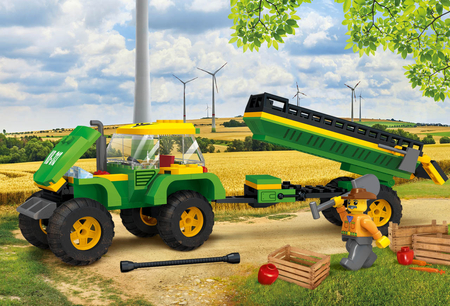 Klocki Blocki MyFarm Traktor z przyczepą KB0313