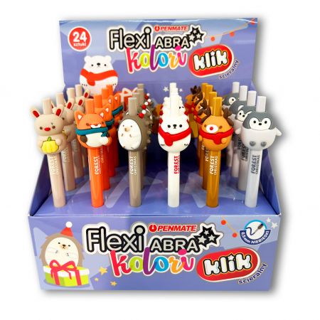 PENMATE DŁUGOPIS ŚCIERALNY FLEXI ABRA KOLORI KLIK CHRISTMAS FOREST NIEBIESKI TT8825