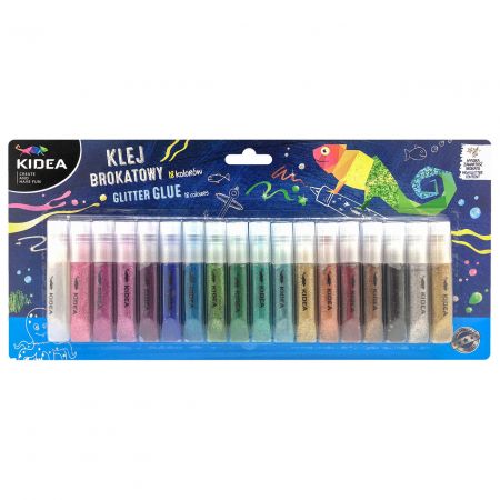 KLEJ BROKATOWY 18 KOLORÓW 6 ML KB18KA