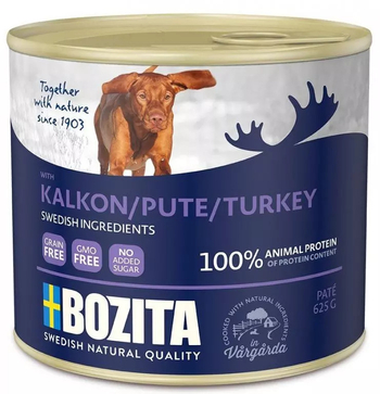 BOZITA PIES PUSZKA 625G INDYK