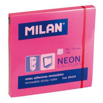 MILAN KARTECZKI SAMOP.75X75 NEON RÓŻ 85432 1SZT
