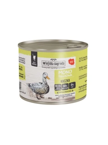 WIEJSKA ZAGRODA KARMA MONOBIAŁKOWA KACZKA 200G