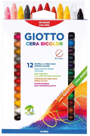 GIOTTO KREDKI WOSKOWE CERA BICOLOR 12 SZT