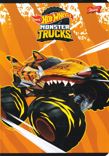 MAJ ZESZYT A5 16K LINIA PODWÓJNA DWUKOLOROWA LAMINOWANA MATTEL HOT WHEELS 669118