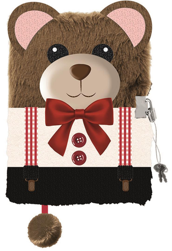 MAJ PAMIĘTNIK Z KŁÓDKĄ WŁOCHACZ A5 96K MY LITTLE FRIEND TEDDY BEAR 669545