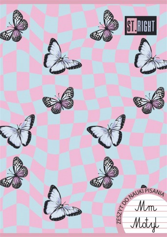 MAJ ZESZYT DO NAUKI PISANIA A4 32K LINIA PODWÓJNA KOLOROWA LAMINOWANY S 669965