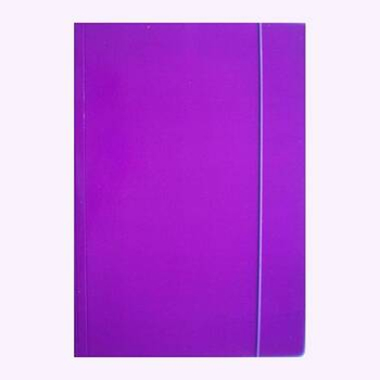 TECZKA A4 Z GUMKĄ JEDOBARWNA BŁYSZCZ.FIOLETOWA