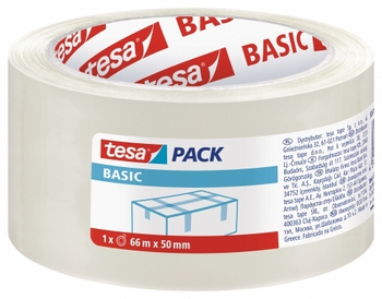 TESA TAŚMA PAKOWA BASIC 66MX50MM TRANSPARENT 58570-00000-00