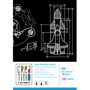 TOP CREATINIO BLOK TECH A4 10K 160G CZARNY 40079853