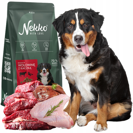 NEKKO GF ŚR/D.RASY WOŁOW.KACZKA 9KG  + GRATIS SMACZKI KACZKA 500G