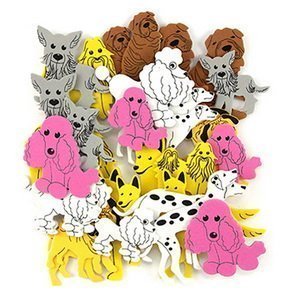 NAKLEJKI Z PIANKI 36SZT PSY KSPI-307