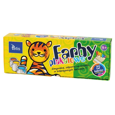 TETIS FARBY PLAKATOWE 20ML 12KOL KF001-D