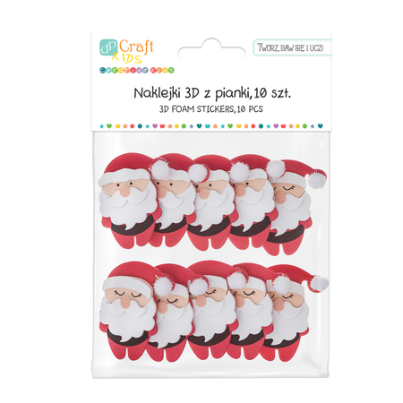 NAKLEJKI 3D Z PIANKI MIKOŁAJE KSPI-411