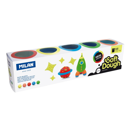 MILAN CIASTOLINA NEON 5 KOL X 142G 913505N