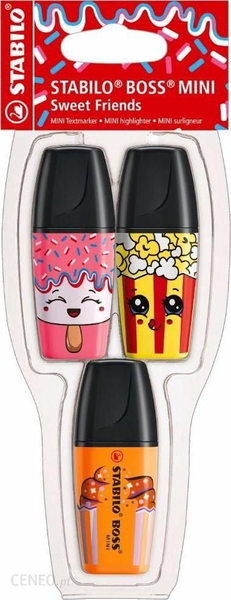 STABILO ZAKREŚLACZ  STABILO BOSS MINI SWEET FRIENDS ETUI 3 SZTUKI 07/03-58