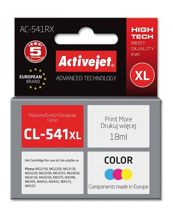 Activejet tusz do canon cl-541xl reg ac-541rx
