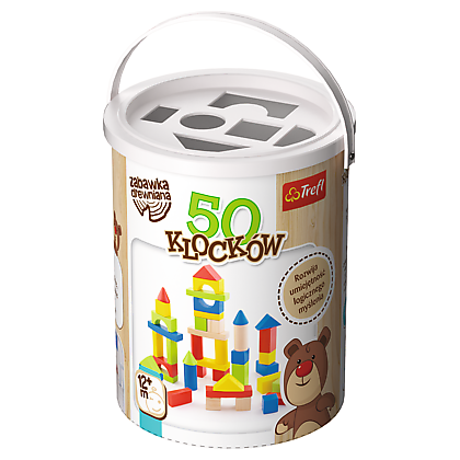 WOODEN TOYS KLOCKI 50SZT 60650