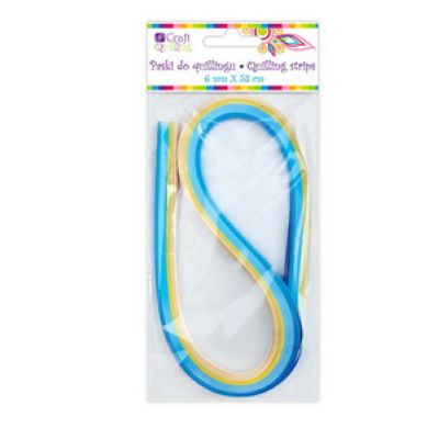 PASKI DO QUILLINGU 6MM - ODCIENIE BŁĘKITU 100SZT QGPQ-011