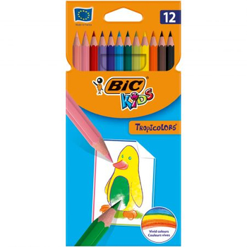 BIC KREDKI CONTE TROPICOLORS 12KOL 4412