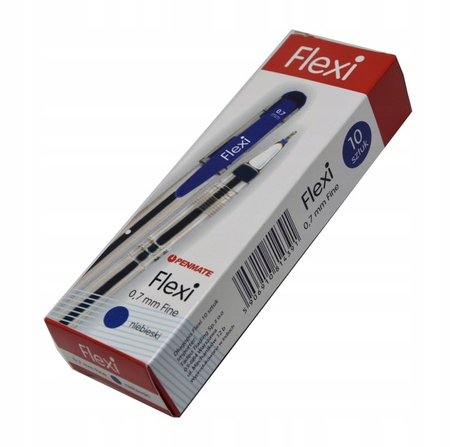 DŁUGOPIS FLEXI CZERWONY 10SZT TT7040