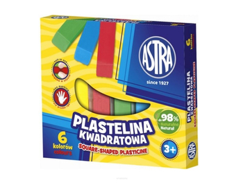 ASTRA PLASTELINA 6KOL KWADRAT