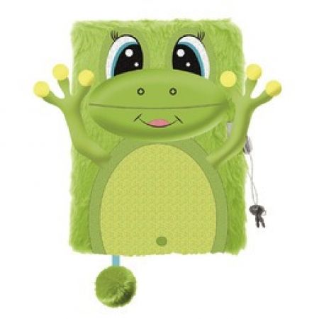 MAJ PAMIĘTNIK Z KŁÓDKĄ WŁOCHACZ A5 96K MY LITTLE FRIEND HAPPY FROG