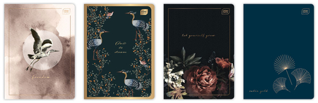 INT ZESZYT A4/96K KRATKA M 70G METALIC SATIN GOLD