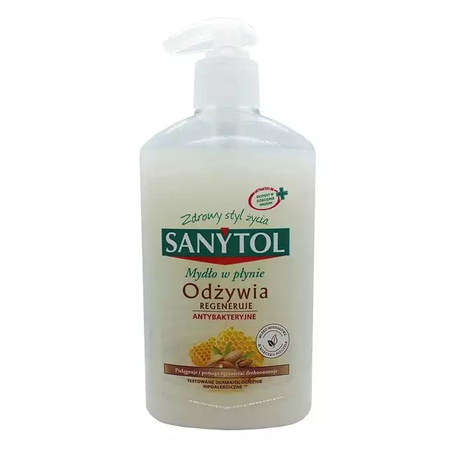 SANYTOL MYDŁO ANTYBAK. MLEKO MIGDAŁOWE/PSZCZELE 250ML