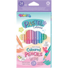 COLORINO KIDS KREDKI OŁÓWKOWE OKRĄGŁE DWUKOLOROWE 12SZT 24KOL PASTEL 87737PTR