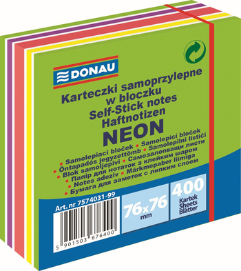 DONAU KOSTKA SAMOP.76/76MM 400K ZIEL.MIX NEON-PASTEL 7574031-99