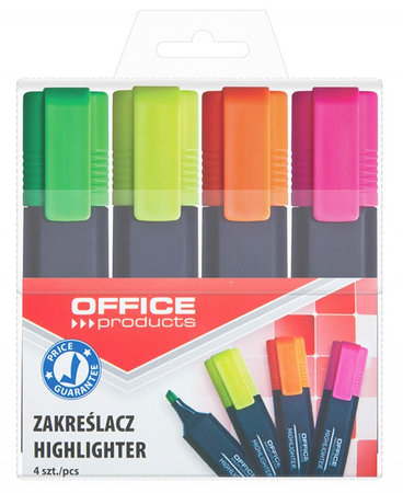 ZAKREŚLACZ OFFICE 4SZT W ETUI 17055214-99