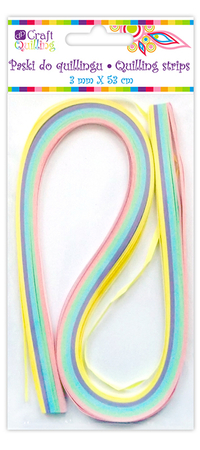 PASKI DO QUILLINGU 3MM - PASTEL 100SZT QGPO-003