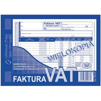 100-3E FAKTURA A5 WIELOKOPIA