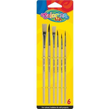 COLORINO KIDS PĘDZELKI SZKOLNE6SZT BLISTER 89415PTR