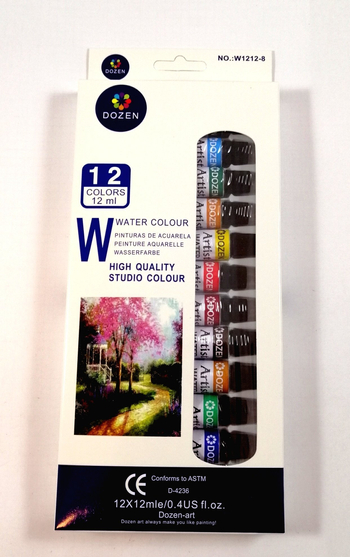 FARBY AKWARELOWE 12KOL TUBA 900743
