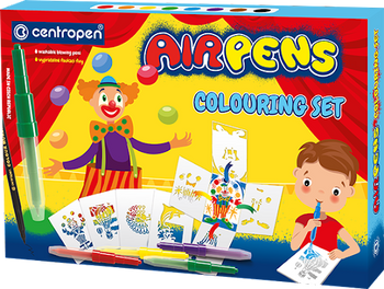 CENTROPEN AIRPENS COLOURING SET 1500/9 + 9 SZABLONÓW