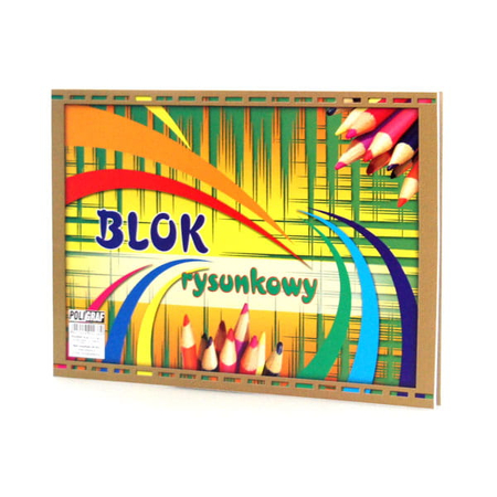 BLOK RYS.A4 BIAŁY 10SZT POLIGRAF