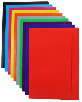 PEN TECZKA A4 Z GUMKĄ LAKIEROWANA MIX KOL 300G 445783 10 SZTUK