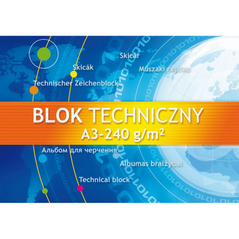 BLOK TECHN. A3-10 240G 1SZT. KRESKA