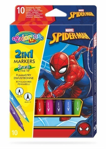 COLORINO FLAMASTRY DWUSTRONNE 10KOL. SPIDERMAN  91833PTR