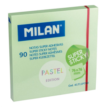 MILAN KARTECZKI PASTEL ZIELONE 76x76MM 90 SZT.41711P790