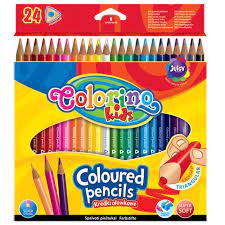 COLORINO KREDKI OŁÓWKOWE TRÓJKĄTNE 24KOL STANDARD