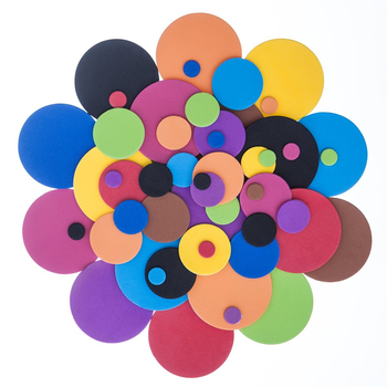 NAKLEJKI Z PIANKI 100SZT KOŁA KSPI-300